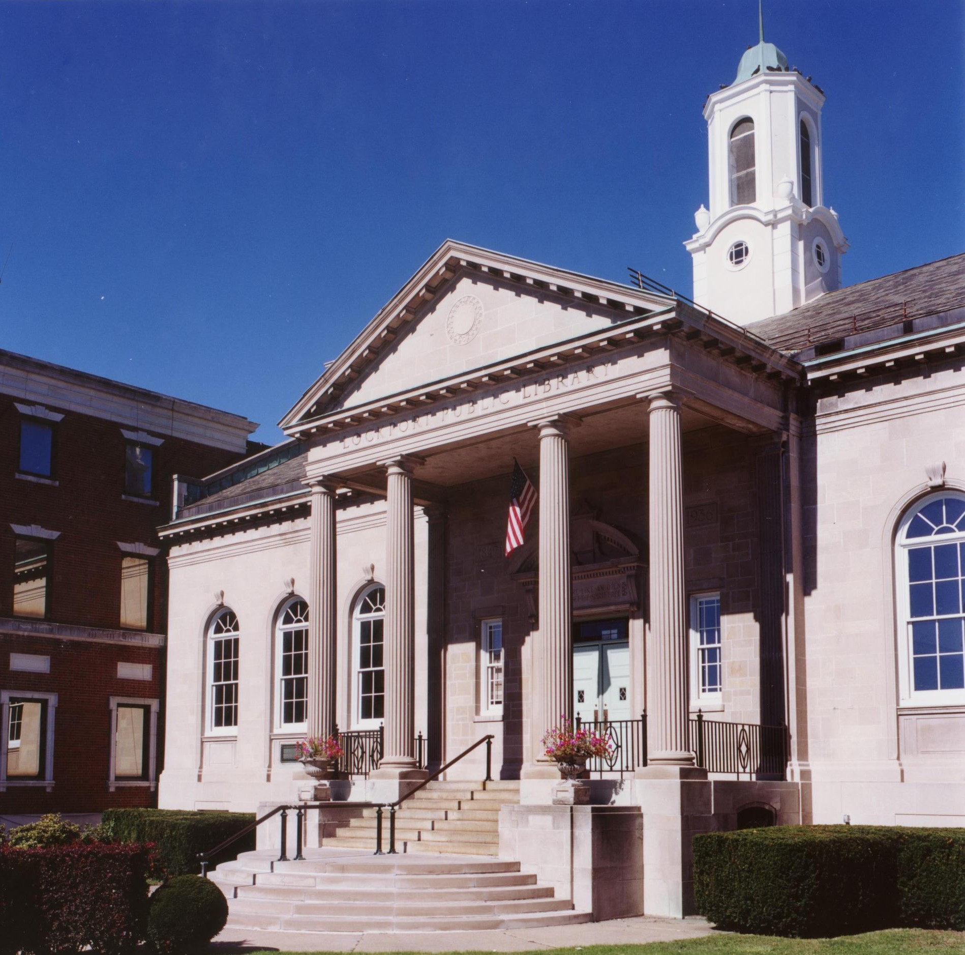 Library building East Avenue entrance