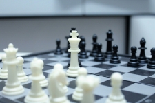 Black and white chess board