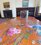 Puzzle in progress at the library