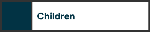 Children landing page hover button
