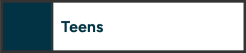 Teens landing page hover button