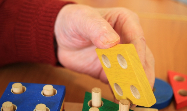 Person using Hands on Dementia Game